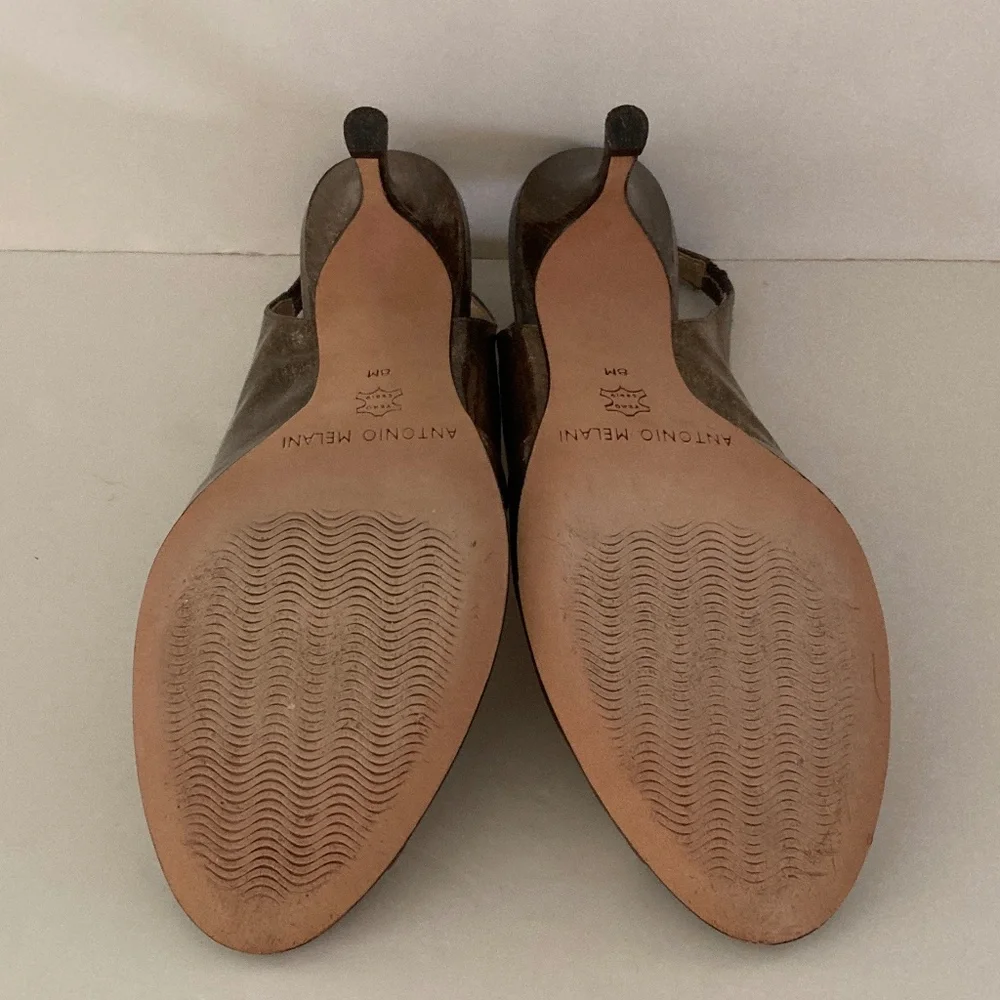 Antonio Melani Golden Bronze Peep Toe Slingback Heels/Size 8M/NEW/NEVER WORN!